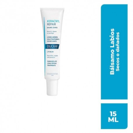 Keracnyl Bálsamo Labial Reparador Para Daños Por Tratamientos Orales De Acné, Deshidratación, 15 ml