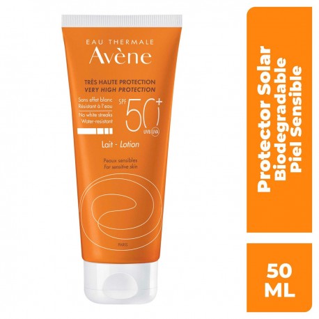 Avene Leche Corporal Adultos, Piel sensible, FPS 50+, 100 ml