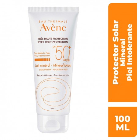 Avene Leche Mineral, Piel sensible/reactiva/intolerante, FPS 50+, 100ml