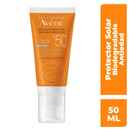 Avene Protector Solar Anti edad, Piel sensible, FPS 50+, 50ml