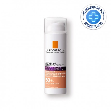Protector Solar Facial La Roche Posay Anthelios Pigment Correct FPS50+ color medium 50ml