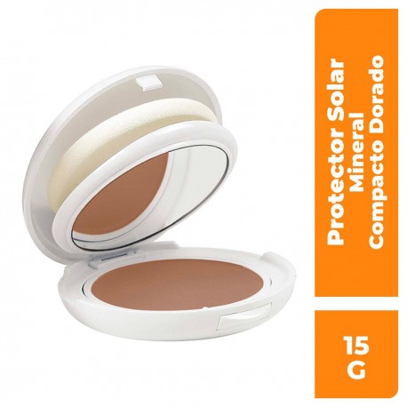Avene Compacto Mineral Tono Dorado, Piel sensible/reactiva/intolerante, FPS 50, 10 gr
