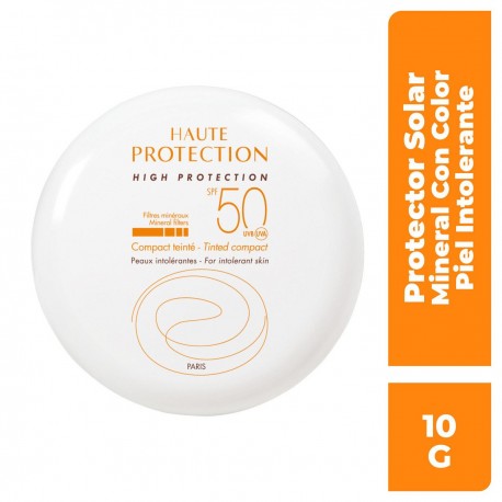 Avene Compacto Mineral Tono Arena, Piel sensible/reactiva/intolerante, FPS 50, 10gr