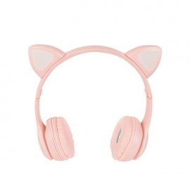 Audífonos Bluetooth Misik Gato Rosa