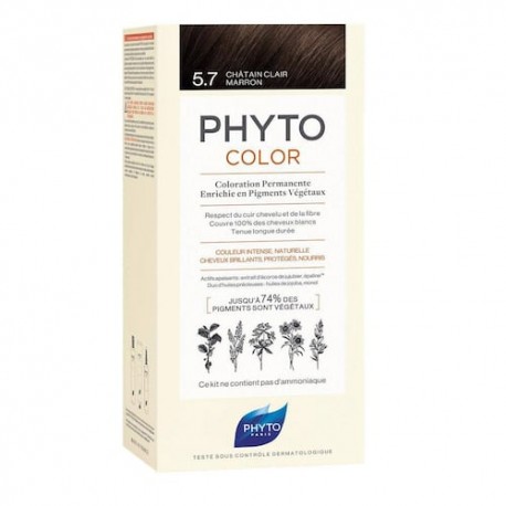 Tinte para Cabello Phyto Color  5.7 Light Chestnut Brown