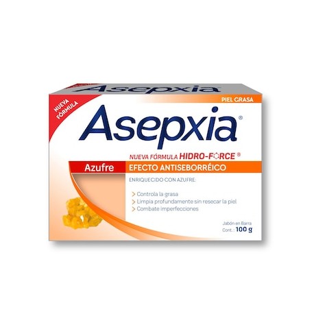 Asepxia Jabón Azufre 100 g Laminada