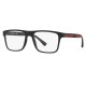 Solar Emporio Armani Negro Graduable con clip On rojo y negro