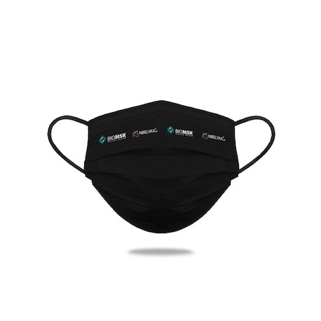 Cubreboca Biomsk para adulto Bicapa, Termosellado y Reutilizable con Nanomolécula NBELYAX ® (Color Negro empaque 10 piezas)