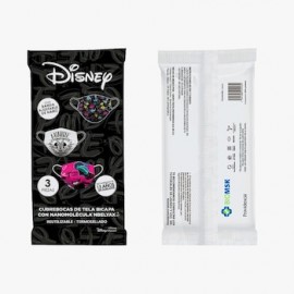 Cubreboca bicapa Biomsk para adulto con Nanomolécula NBELYAX ® Termosellado Y Reutilizable (Minnie Disney empaque con 3