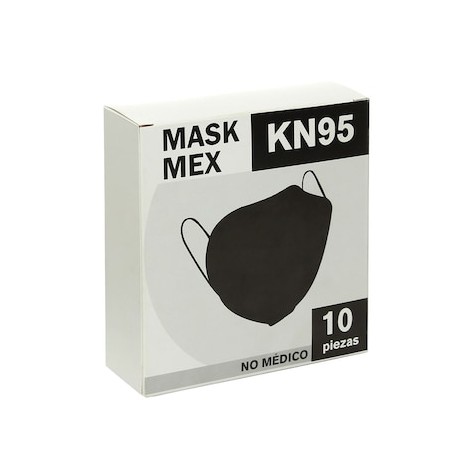 MÁSCARA KN95 NGR PAQ 10 PZS