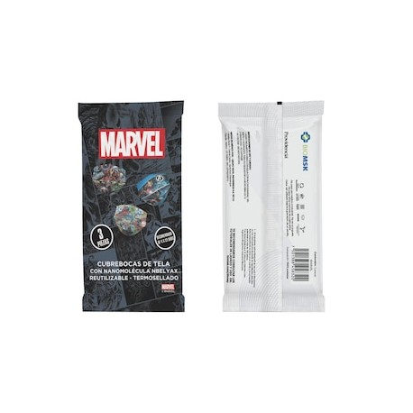 Cubreboca Biomsk Infantil Marvel 3 piezas