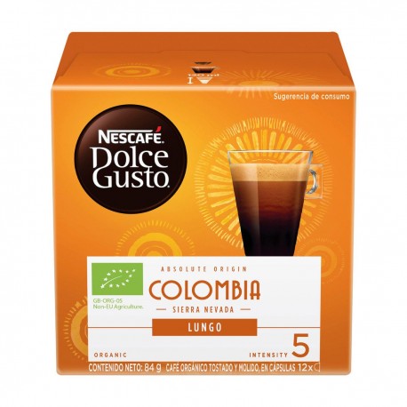 Cápsulas Café Orgánico Lungo Colombia Nescafé Dolce Gusto