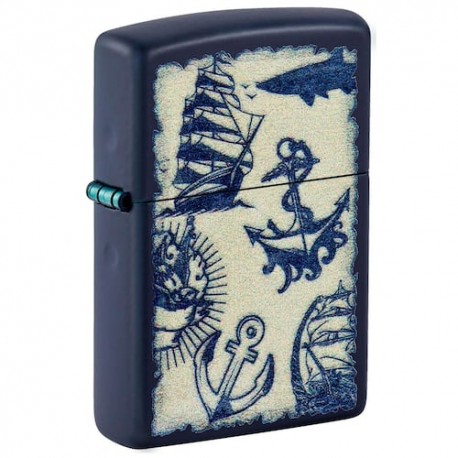 ENCENDEDOR ZIPPO AZUL MARINO MATE D