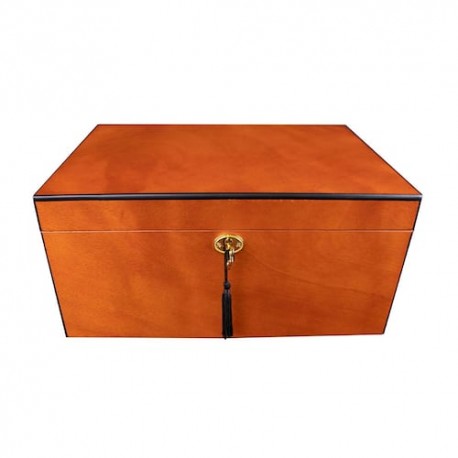 HUMIDOR DE MADERA NATURAL CON CHARO