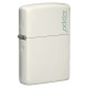 Encendedor Zippo blanco brillante en la Obscuridad