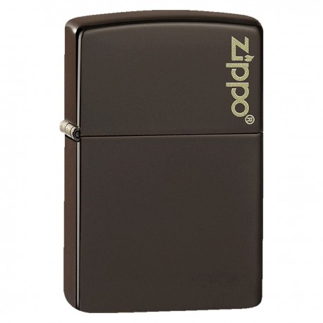 Encendedor Zippo marrón logo zippo