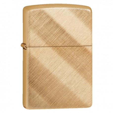 Encendedor Zippo tejido diagonal, dorado