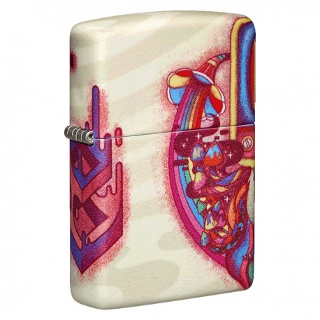 Encendedor zippo blanco mate diseño, impresión 540