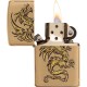 Encendedor Zippo Color Dorado Diseño Dragón