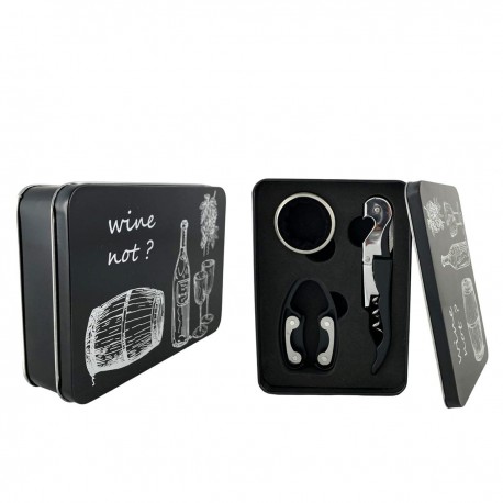 Juego De Accesorio Para Vino Caja Metal M41916