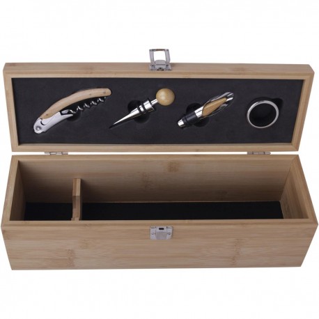 Caja Madera 3 Pzs. y Portabotella
