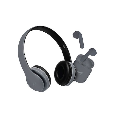 Paquete Audífonos Nordic BUNDLE  On Ear y True Wireles Negro