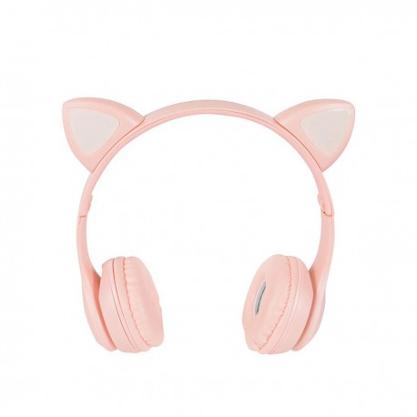 Audífonos Bluetooth Misik Gato Rosa