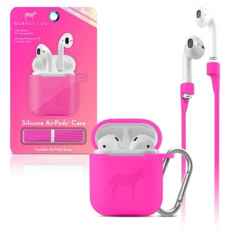 Funda de Silicón para Airpods Rosa Neón Dabney Lee