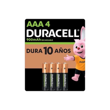 Pila Duracell Recargable AAA 4 Pz