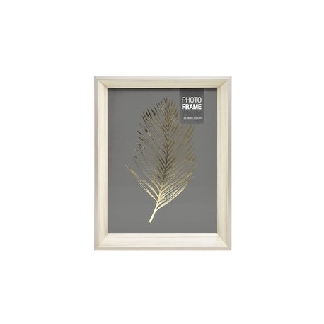 Portarretrato 5x7 en Madera Blanco y Gris