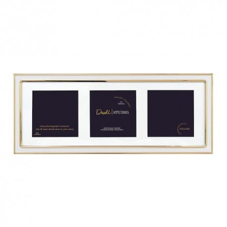Portaretrato Luxury Frames 3x3 triple foto blanco metálico