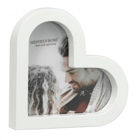 Portaretrato Sheffield Home 4x4 corazón blanco
