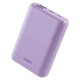 Batería 10000 mAh 3A/15W morada portátil
