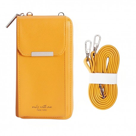 Wallet Bag tipo piel amarilla