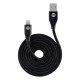 Cable Lightning 2A color negro 1 metro de largo