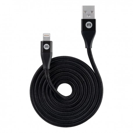 Cable Lightning 2A color negro 1 metro de largo