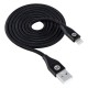 Cable Lightning 2A color negro 1 metro de largo