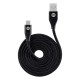 Cable Tipo C 2A color negro 1 metro de largo