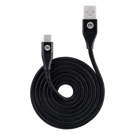 Cable Tipo C 2A color negro 1 metro de largo