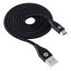 Cable Tipo C 2A color negro 1 metro de largo