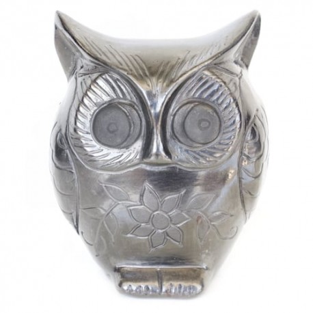 Búho med barro negro modelo-2 14x11