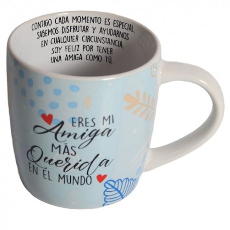 Taza de porcelana nico mi amiga mas querida