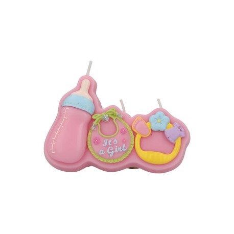 Vela Baby Shower Rosa