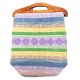 Bolsa artesanal con asa de madera mediana
