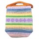 Bolsa artesanal con asa de madera mediana