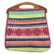 Bolsa artesanal con asa de madera mediana