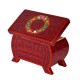 Caja arrial roja rayada