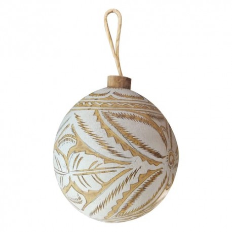 Esfera navidad bule blanco