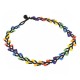 Collar hojitas chaquira multicolor