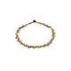 Collar hojitas chaquira dorado